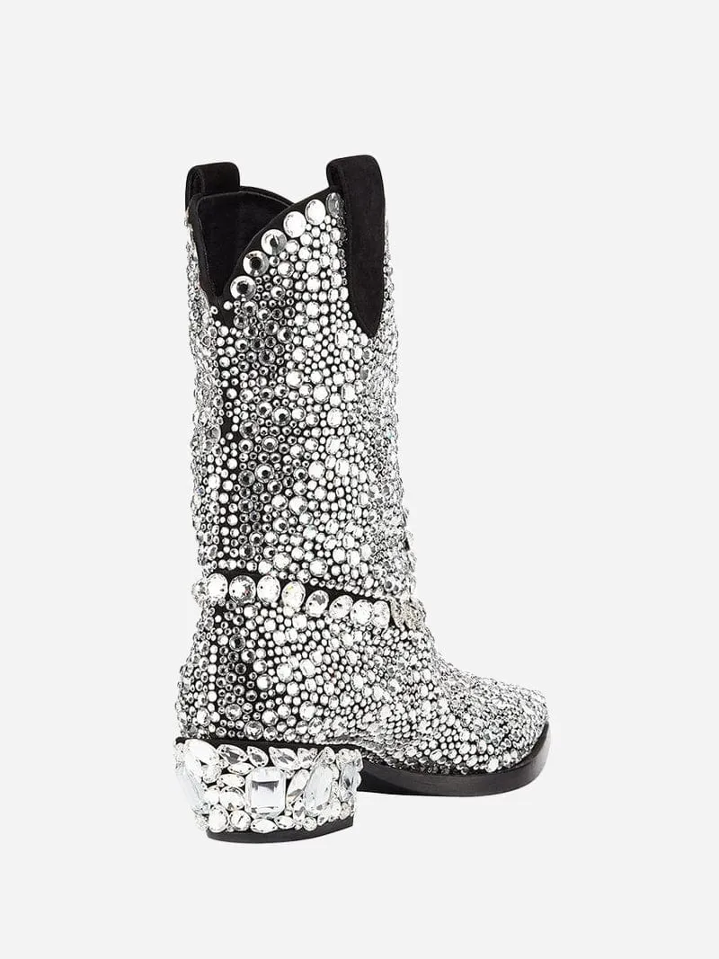30mm Crystal Western Boots