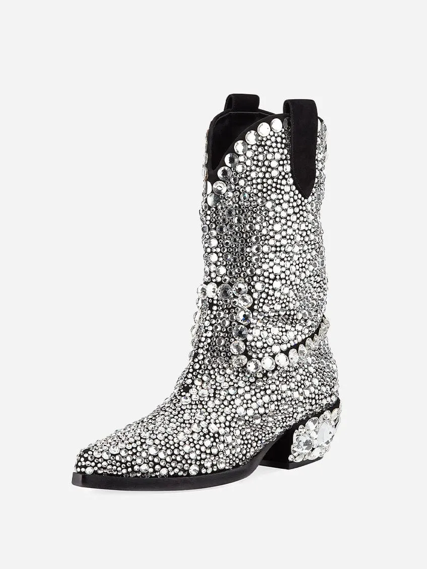 30mm Crystal Western Boots