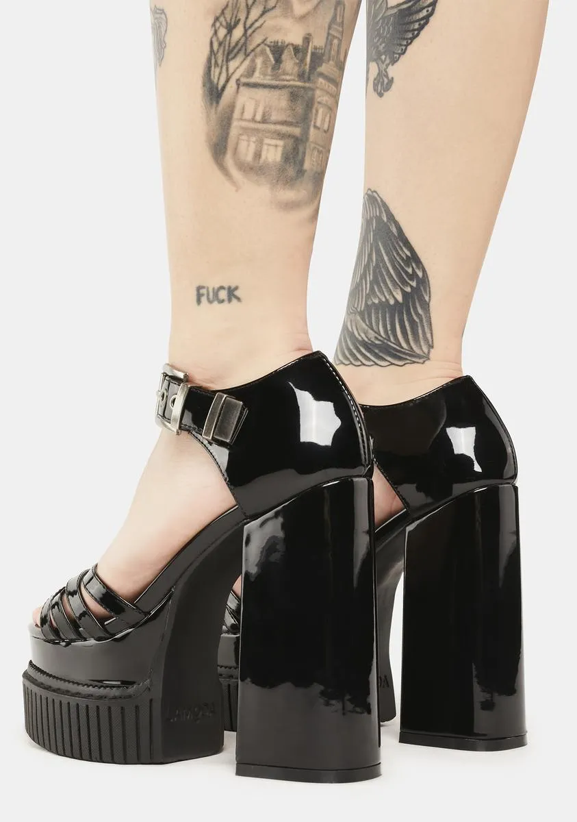 All Star Patent Vinyl Platform Heels
