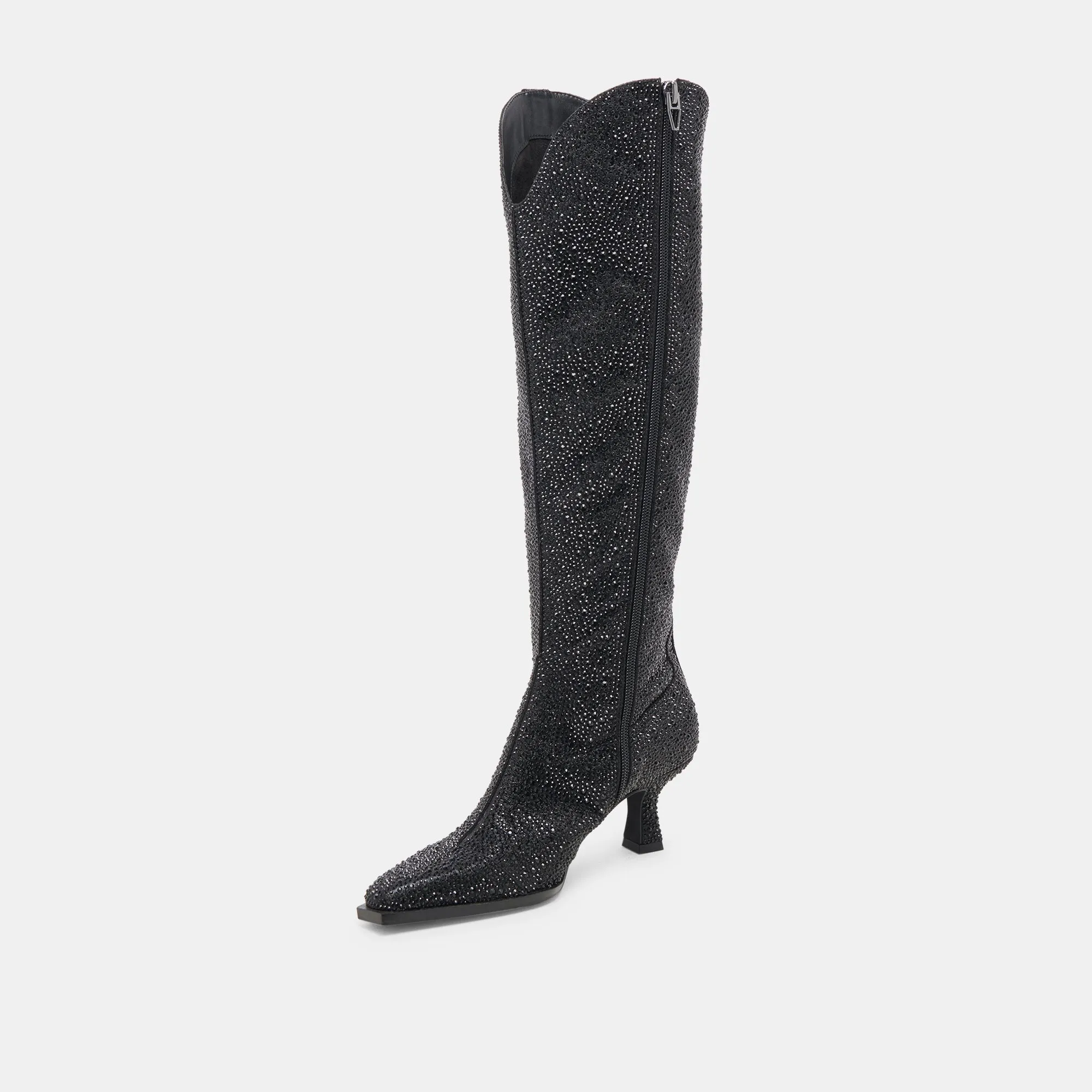 ARIANA CRYSTAL BOOTS BLACK METALLIC CRYSTAL