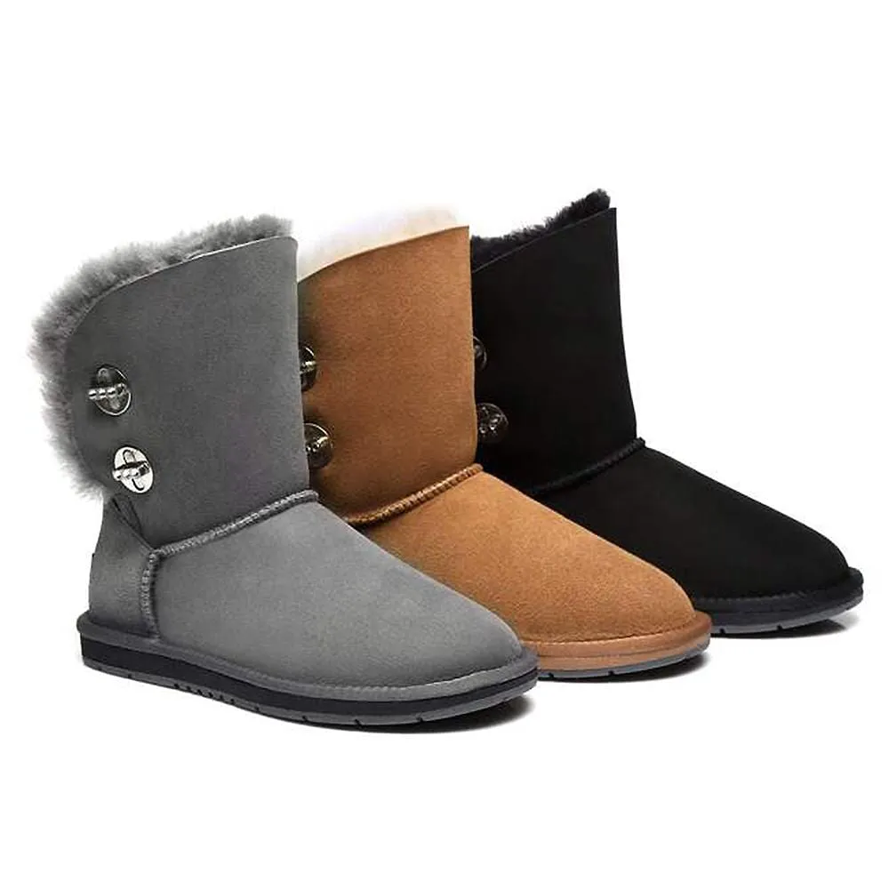 Australian Shepherd UGG® Boots Metal Turn Button with Crystal Short Layton, Diamond Boots #15561
