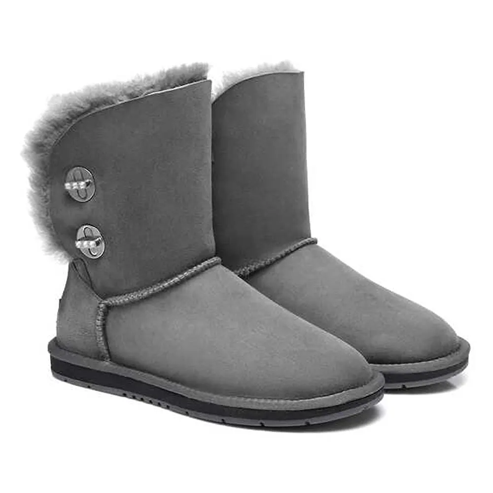 Australian Shepherd UGG® Boots Metal Turn Button with Crystal Short Layton, Diamond Boots #15561