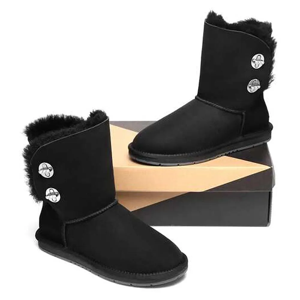 Australian Shepherd UGG® Boots Metal Turn Button with Crystal Short Layton, Diamond Boots #15561