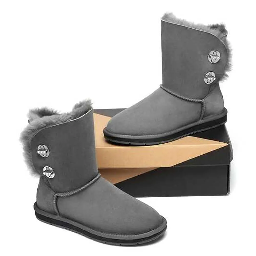 Australian Shepherd UGG® Boots Metal Turn Button with Crystal Short Layton, Diamond Boots #15561