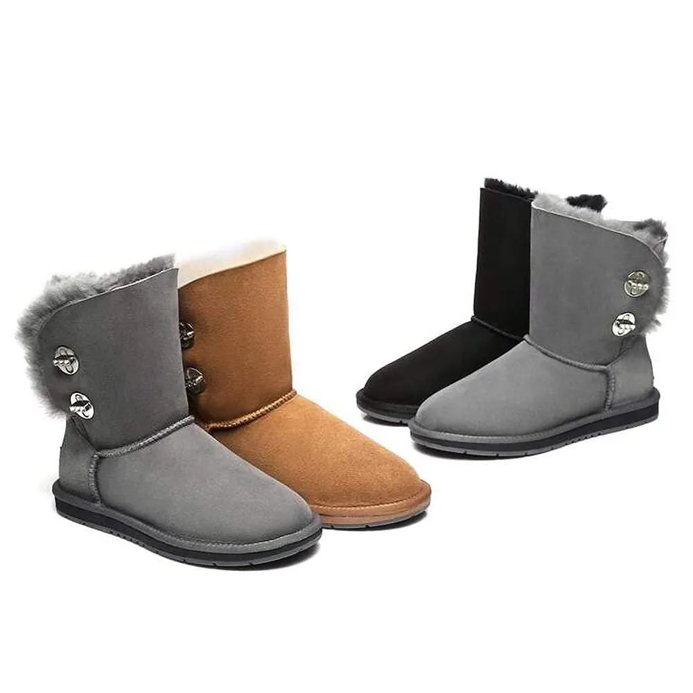 Australian Shepherd UGG® Boots Metal Turn Button with Crystal Short Layton, Diamond Boots #15561
