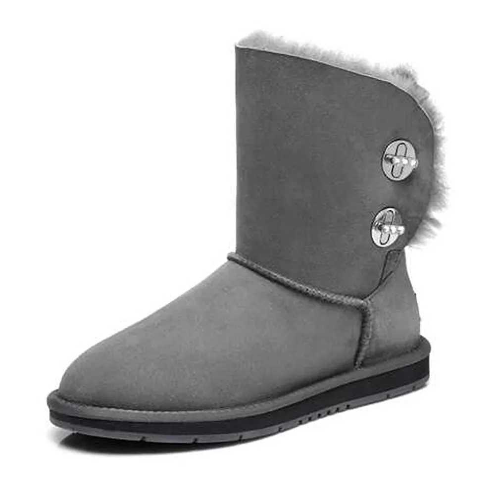 Australian Shepherd UGG® Boots Metal Turn Button with Crystal Short Layton, Diamond Boots #15561