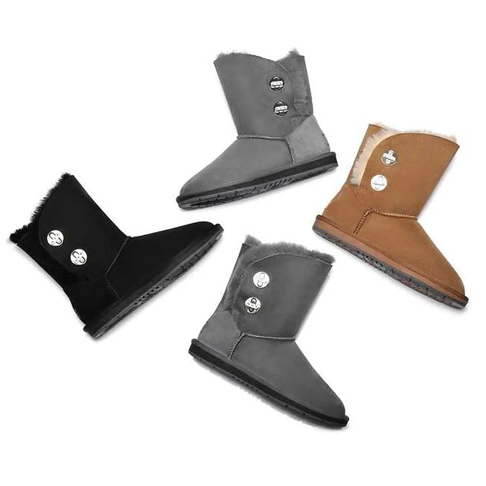 Australian Shepherd UGG® Boots Metal Turn Button with Crystal Short Layton, Diamond Boots #15561