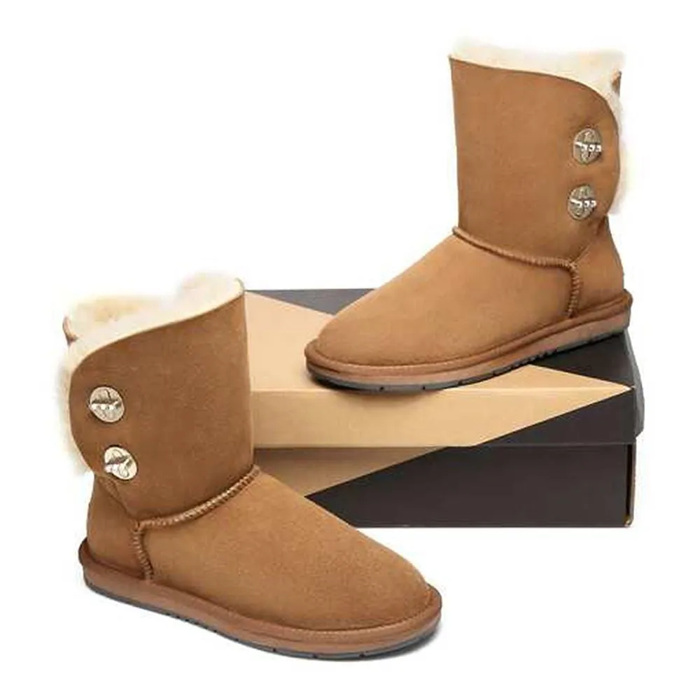 Australian Shepherd UGG® Boots Metal Turn Button with Crystal Short Layton, Diamond Boots #15561