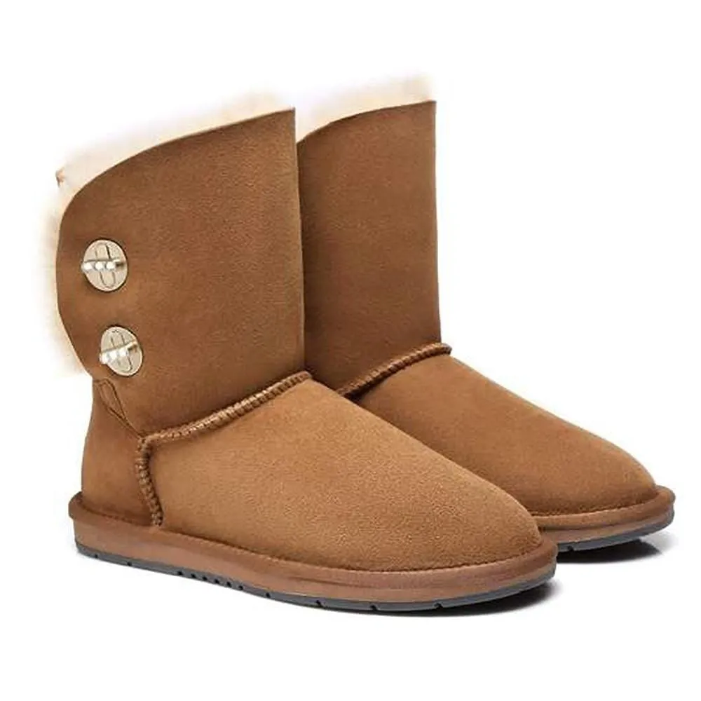 Australian Shepherd UGG® Boots Metal Turn Button with Crystal Short Layton, Diamond Boots #15561