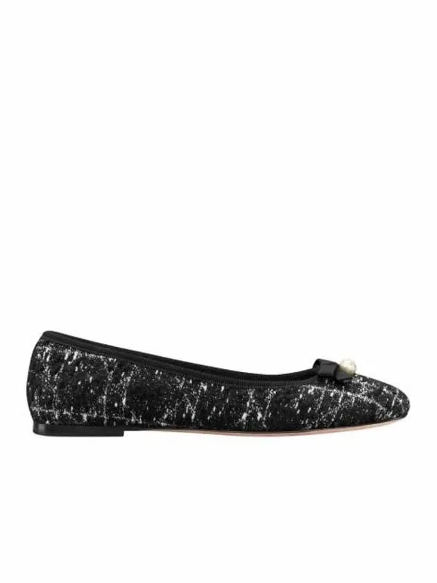 Ballet Tweed Flats Black