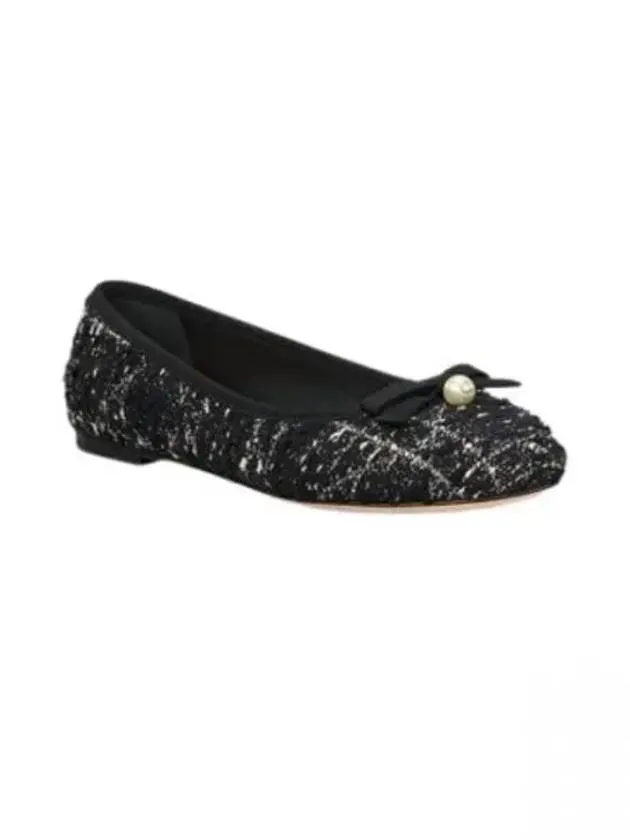 Ballet Tweed Flats Black