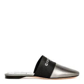 Bedford metallic leather flat mules