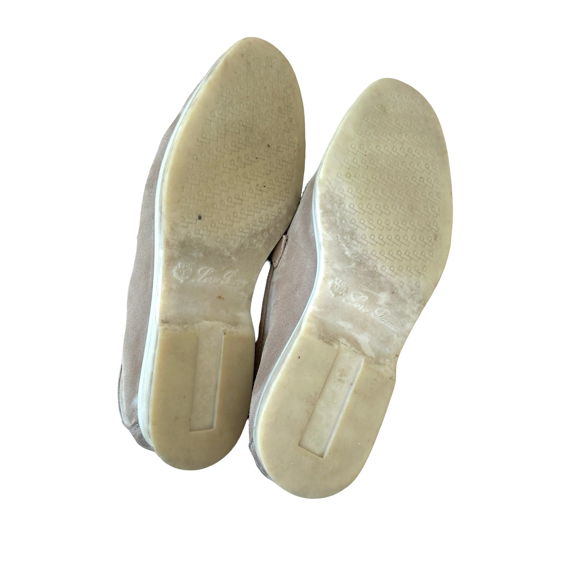 Beige Suede Summer Walk Flats - 7