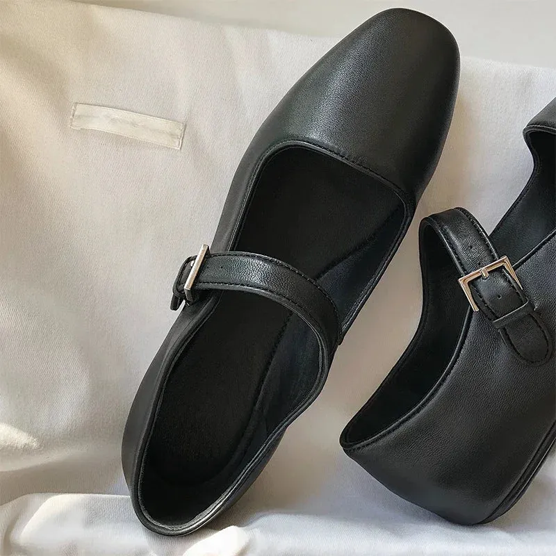 binfenxie 2024 Spring Autumn Designer Women Flats Shoes Fashion Ladies Buckle Loafer Shoes Female Elegant Shoes
