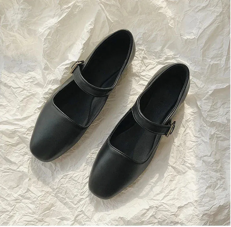 binfenxie 2024 Spring Autumn Designer Women Flats Shoes Fashion Ladies Buckle Loafer Shoes Female Elegant Shoes
