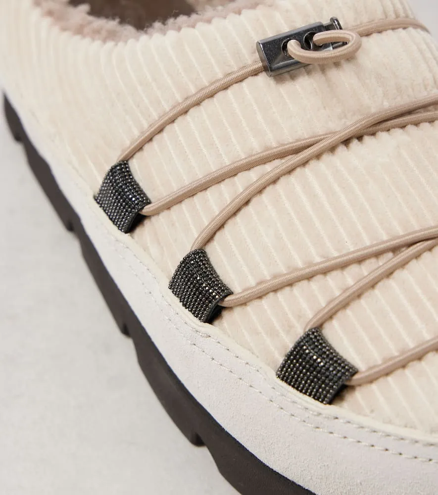 Brunello Cucinelli Chunky shearling-lined slippers
