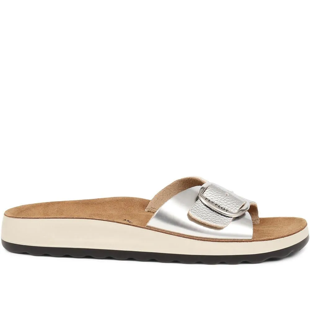 Buckle-Detailed Slip-On Sandals - FLY37049 / 323 228
