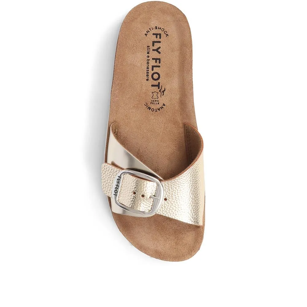 Buckle-Detailed Slip-On Sandals - FLY37049 / 323 228