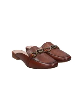 bugatti Cognac Nappa Leather Mules