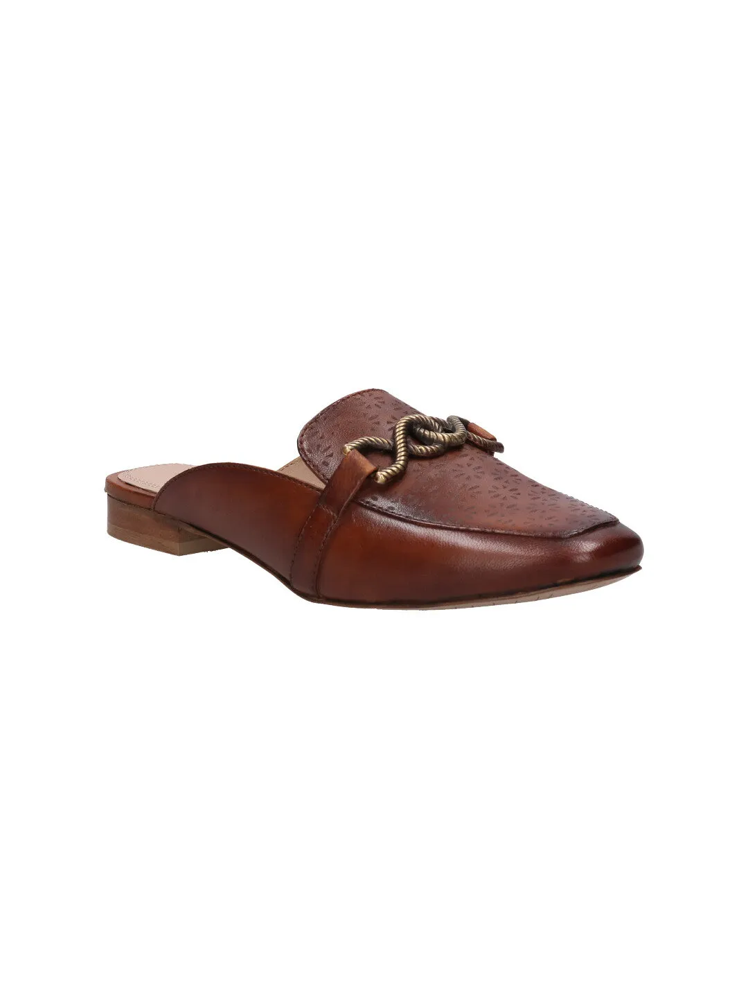 bugatti Cognac Nappa Leather Mules
