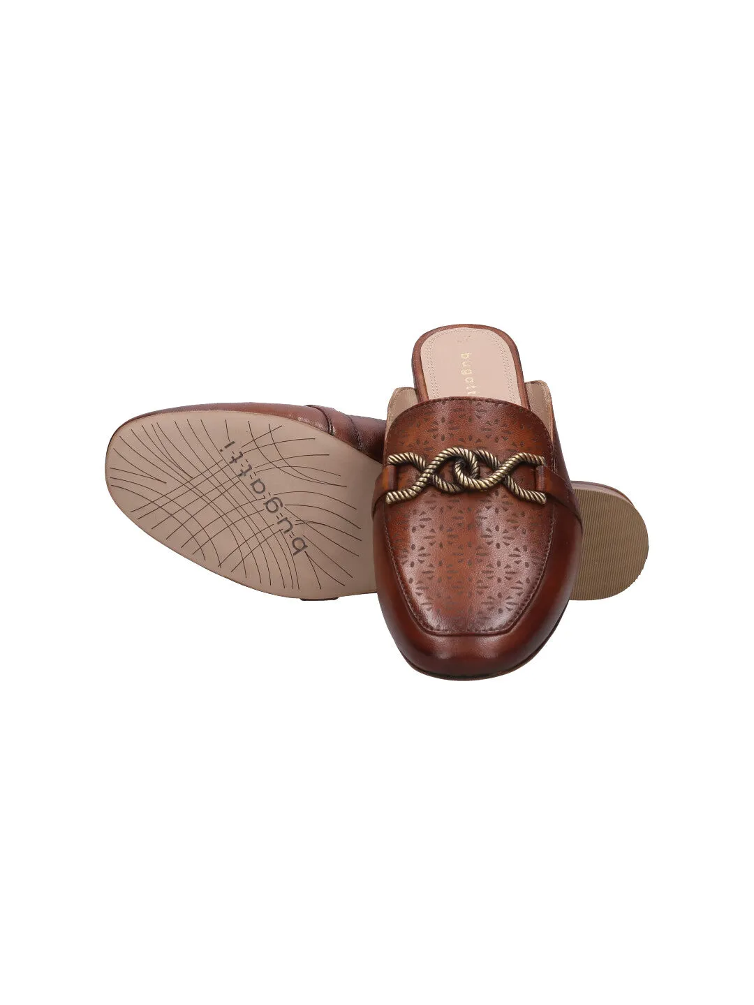 bugatti Cognac Nappa Leather Mules