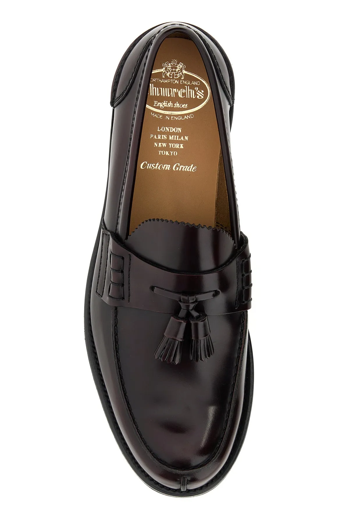 Burgundy leather Tiverton loafers