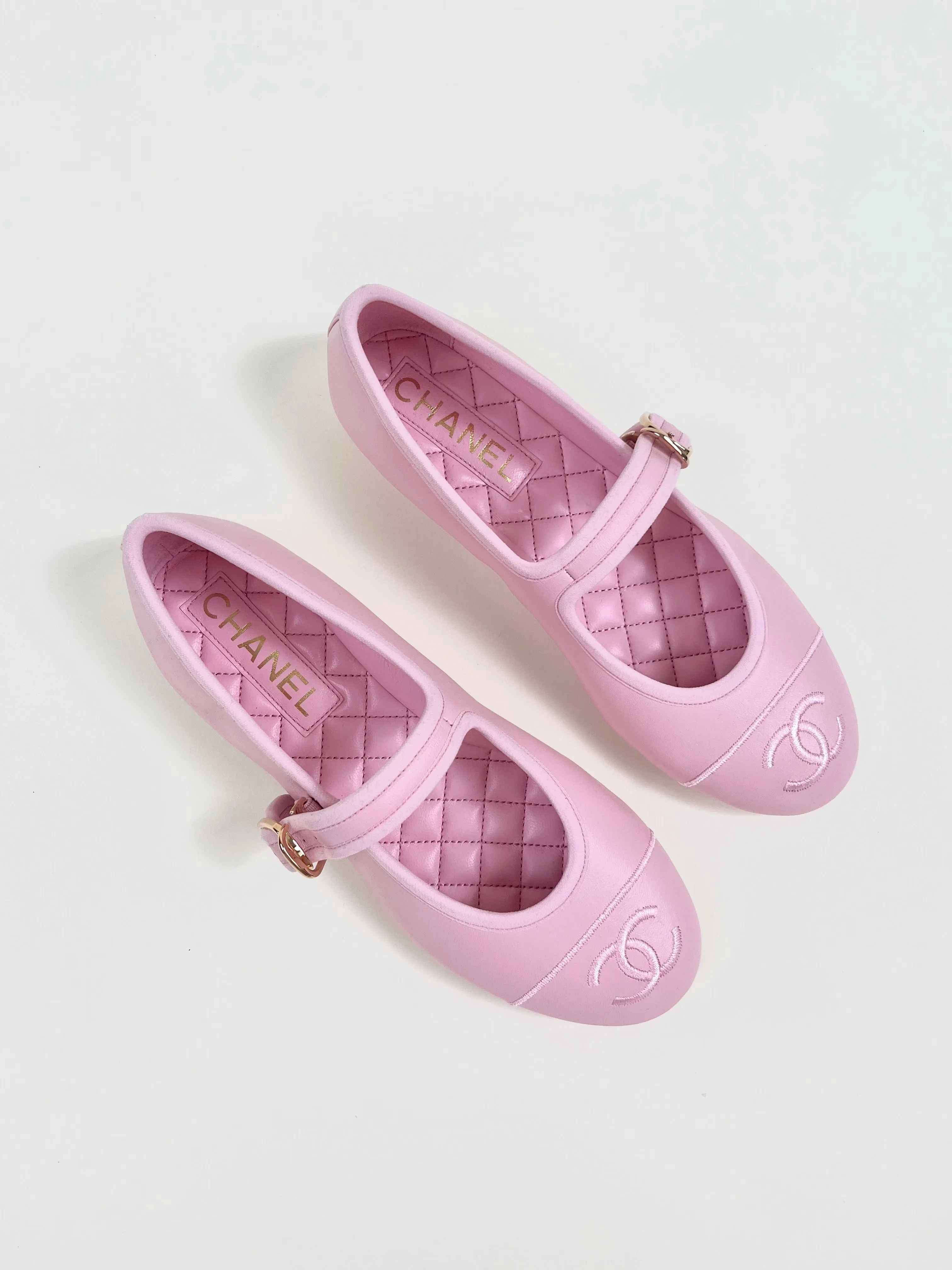 Chanel Mary Jane Ballet Flats in Rose