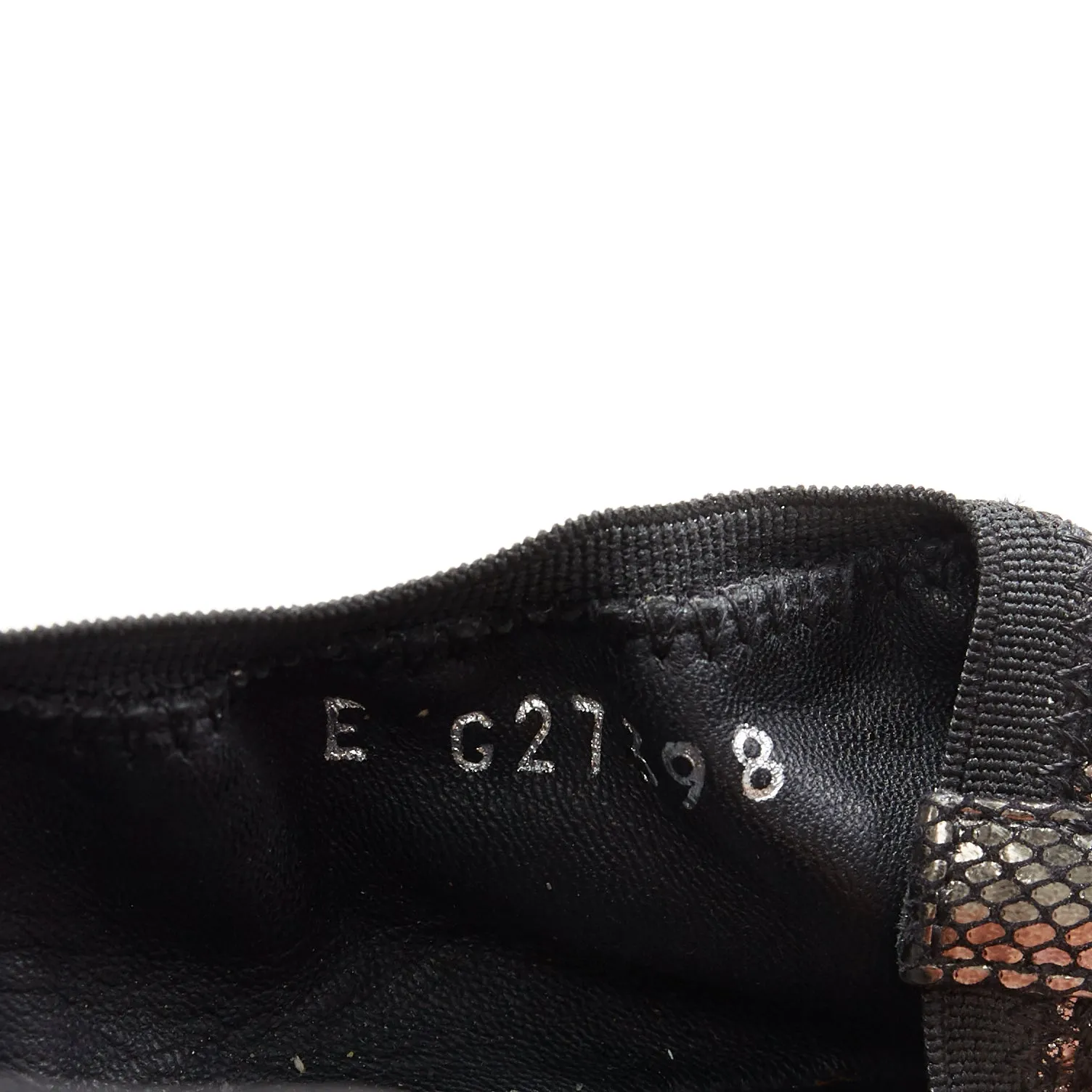 CHANEL metallic copper black print stretch fit flat ballerina flats EU36.5C