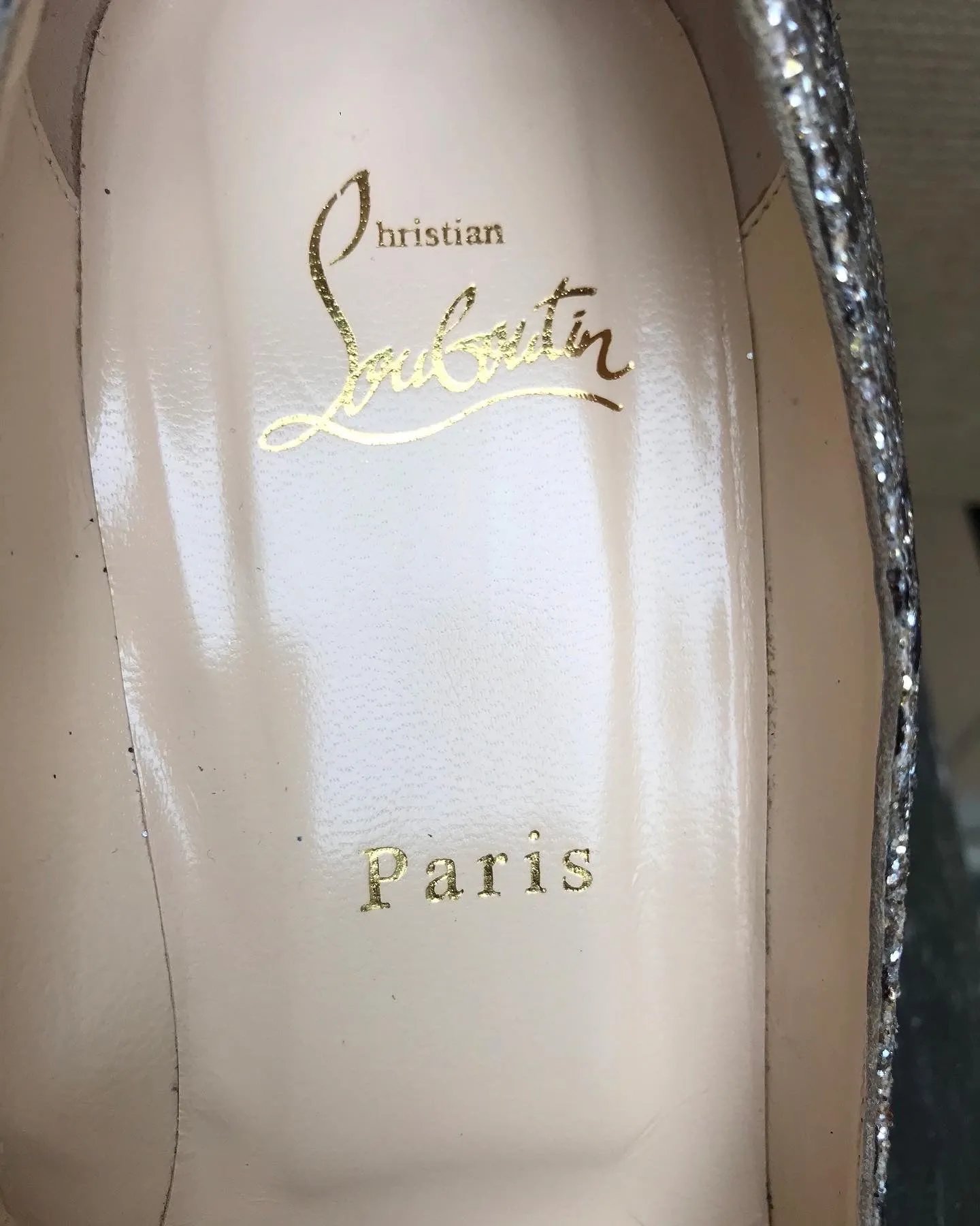 CHRISTIAN LOUBOUTIN Metallic Gold Brown Peep-toe Platform High Heel Pumps