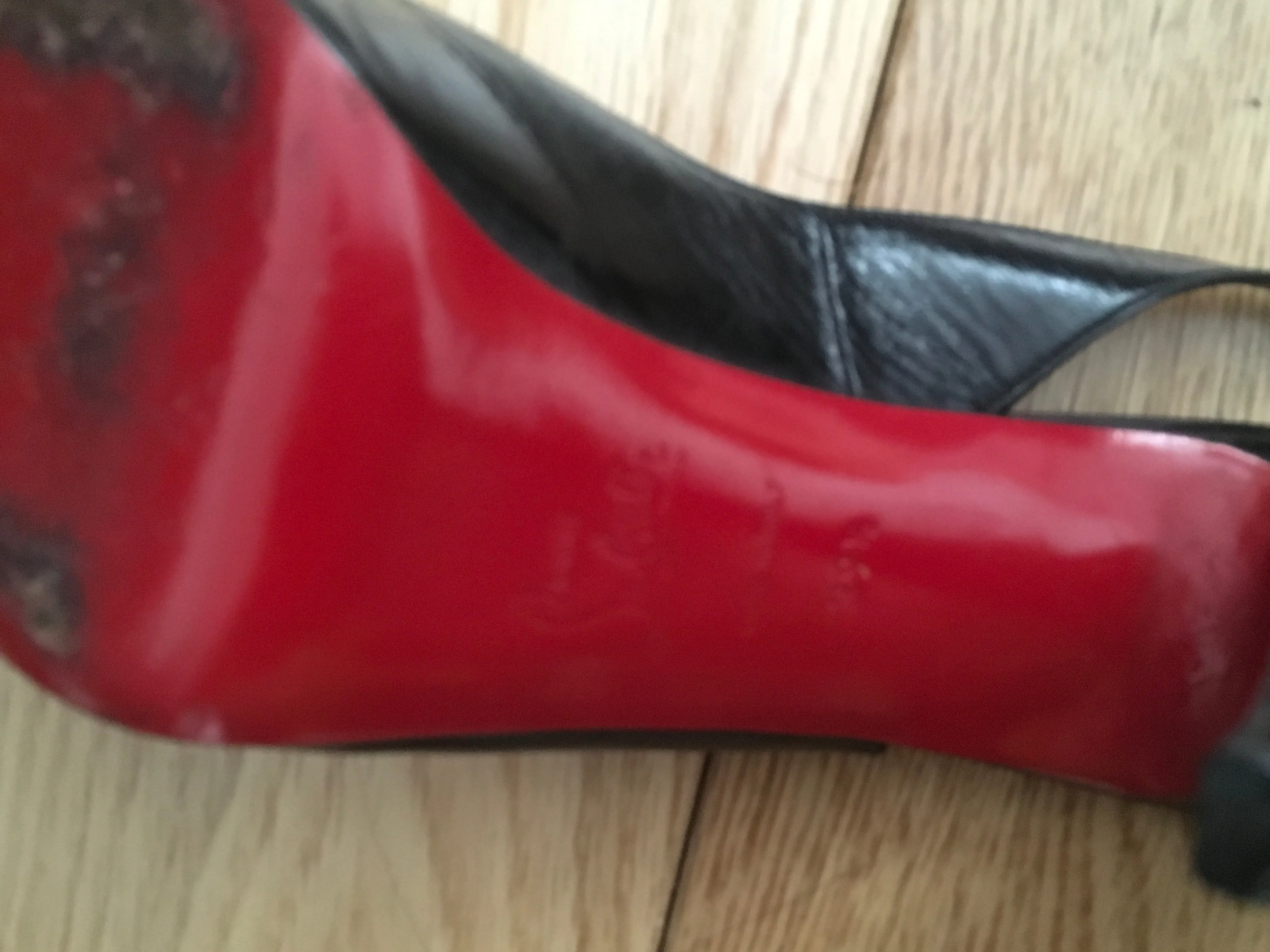 Christian Louboutin peep-toe slingback pumps Shoes 39.5 ladies
