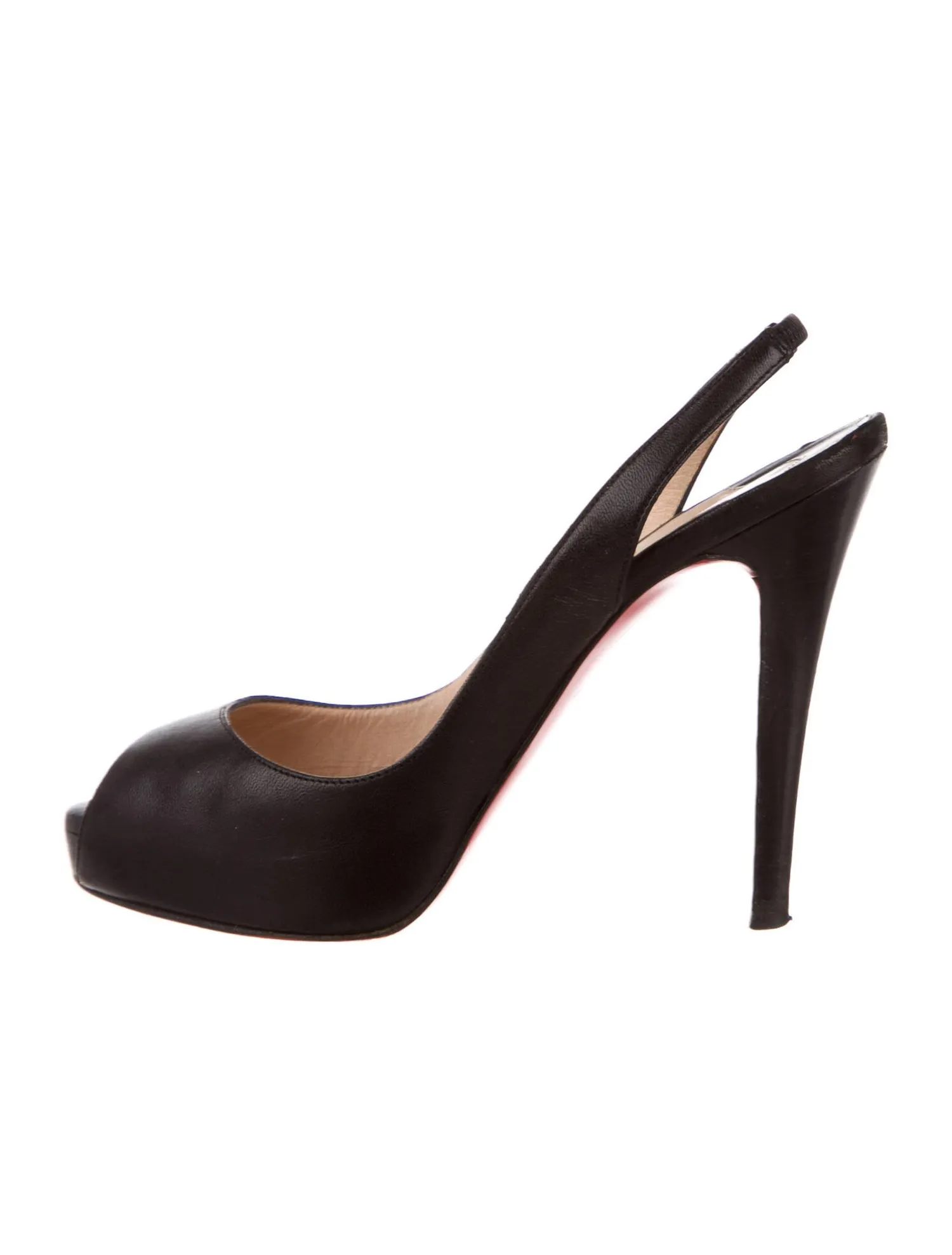 Christian Louboutin peep-toe slingback pumps Shoes 39.5 ladies