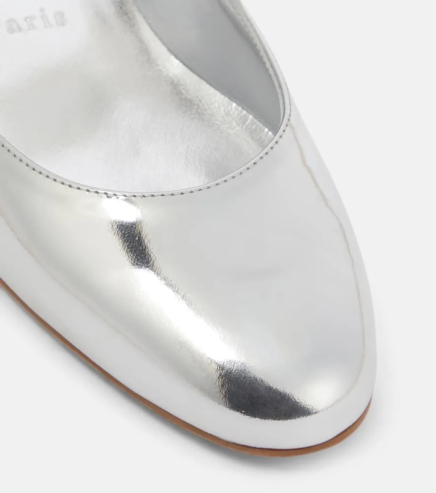 Christian Louboutin Sweet Jane metallic leather Mary Jane flats
