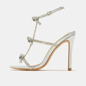 Clarkia Rhinestone Bow-knot Sandals