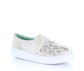 Corral Ladies White Crystal Sneaker