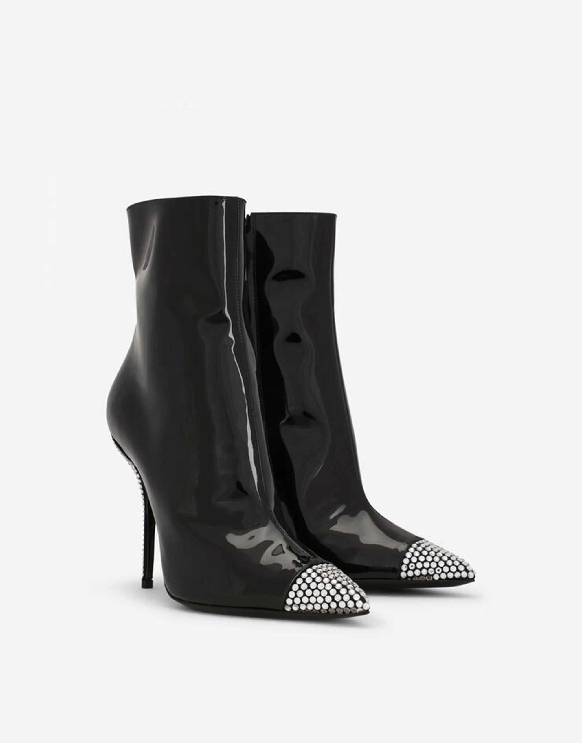 Crystal-Embellished Ankle Boots