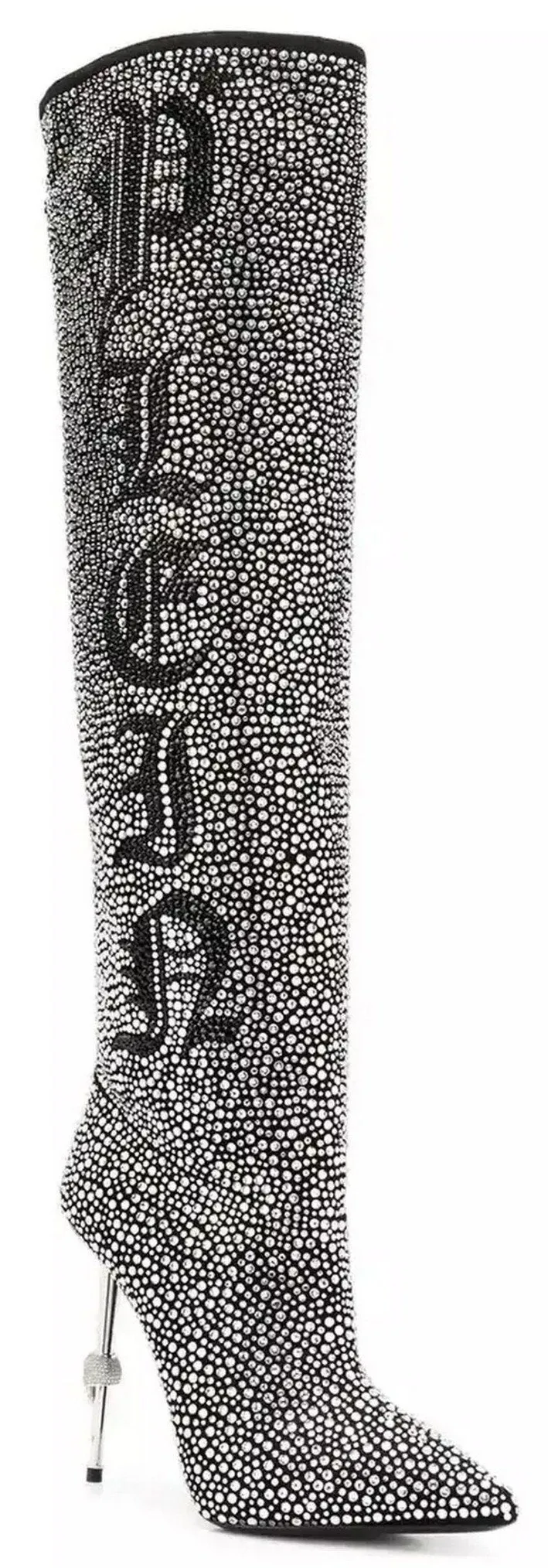 Crystal Studded Logo Boots