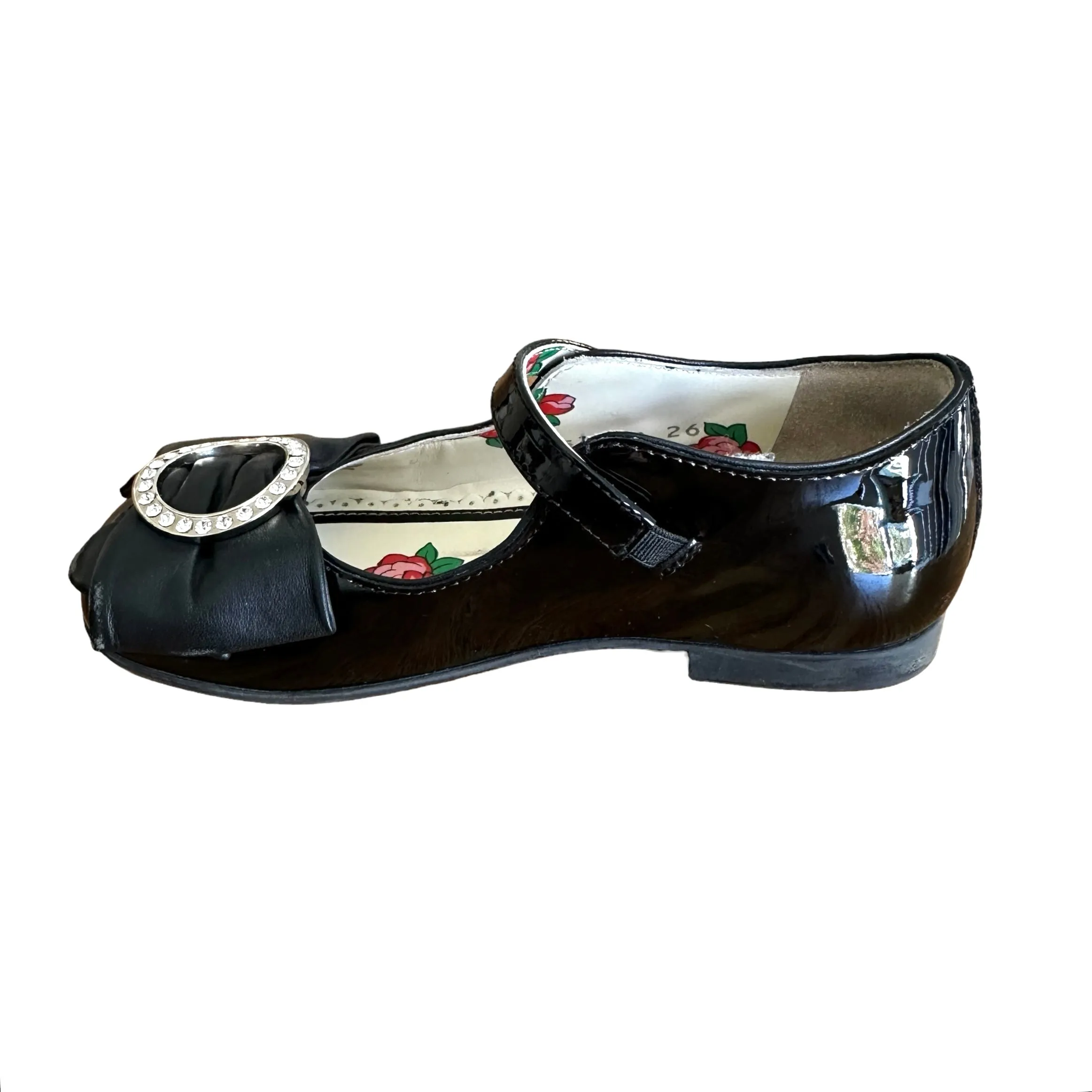 Crystals Leather Girls Shoes - 26