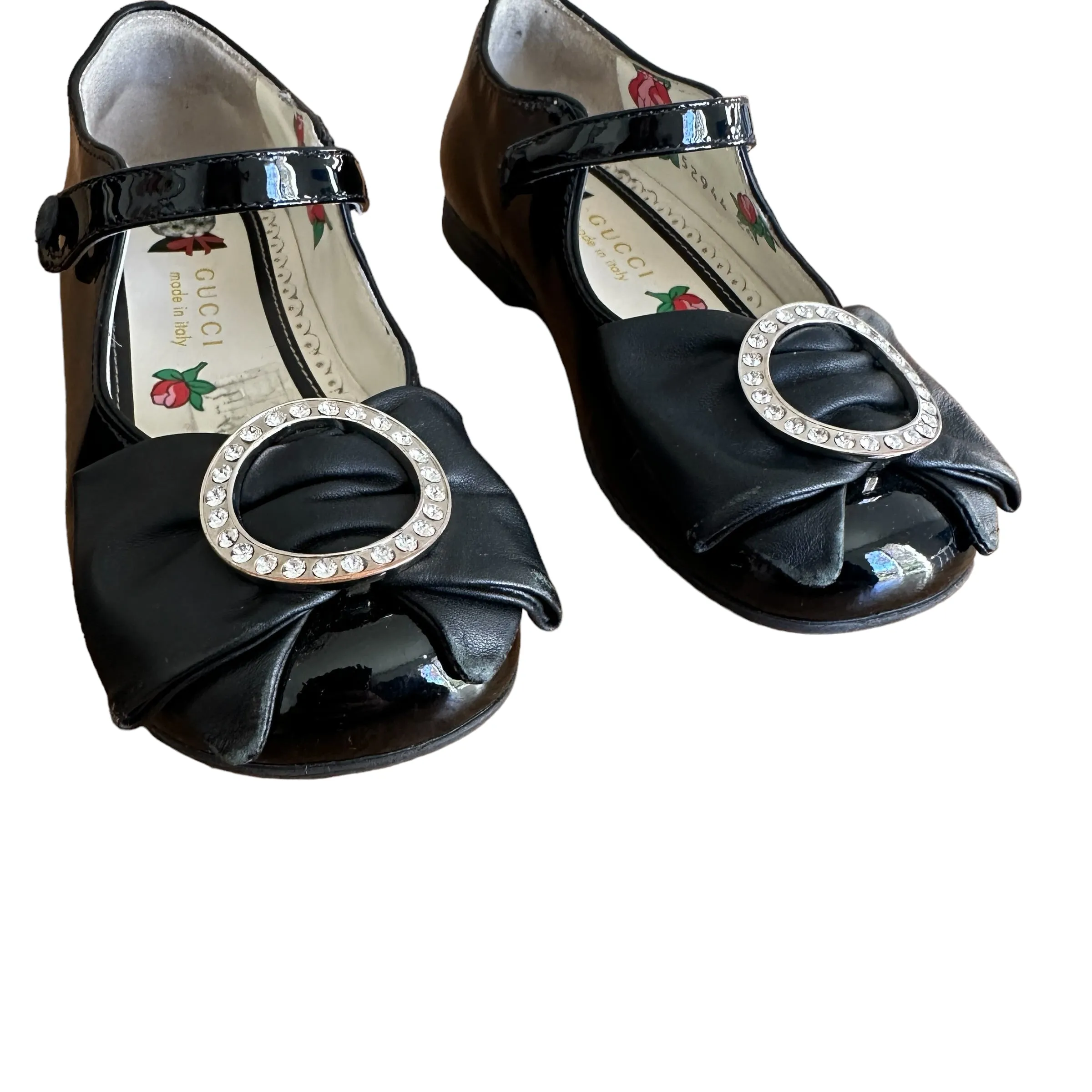 Crystals Leather Girls Shoes - 26