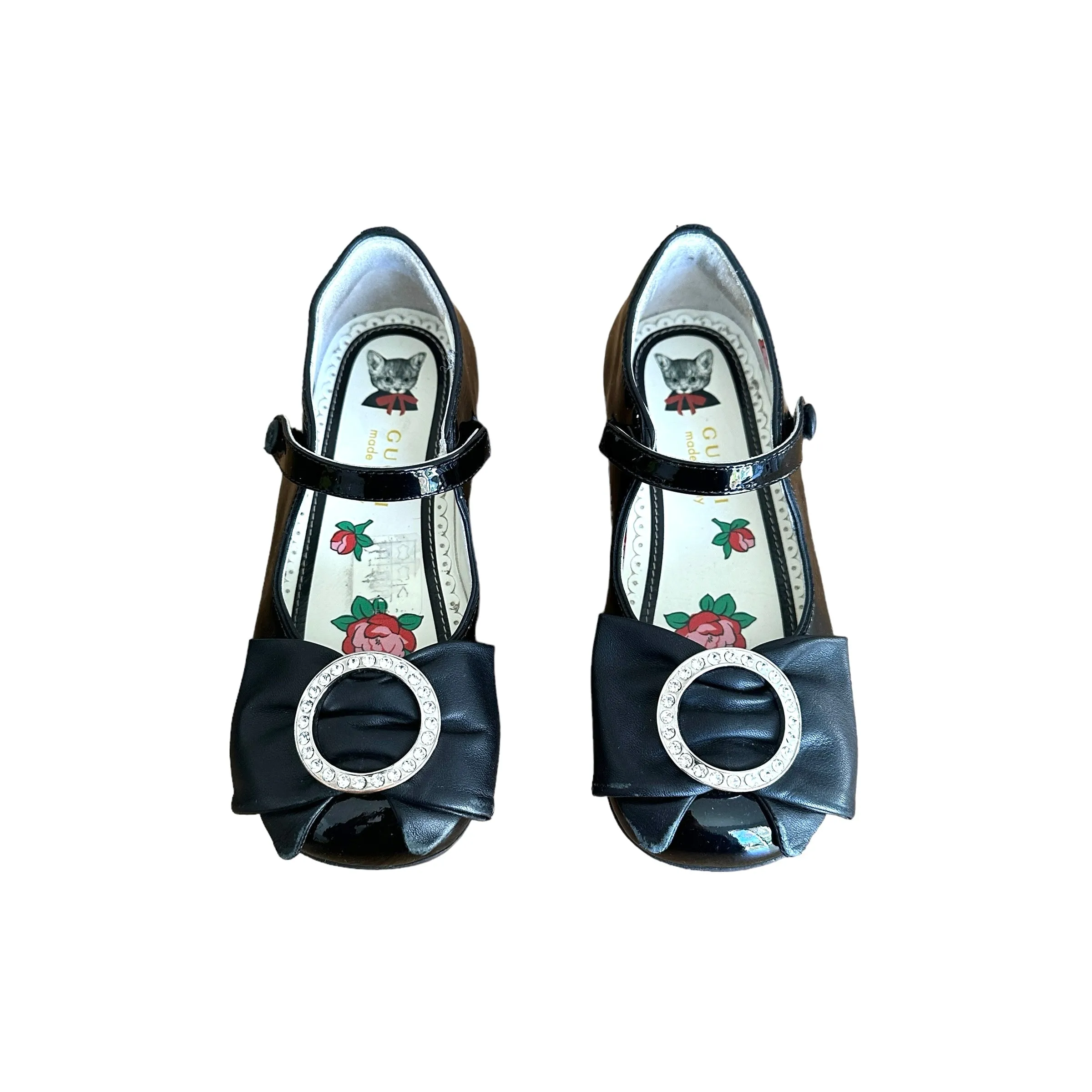 Crystals Leather Girls Shoes - 26