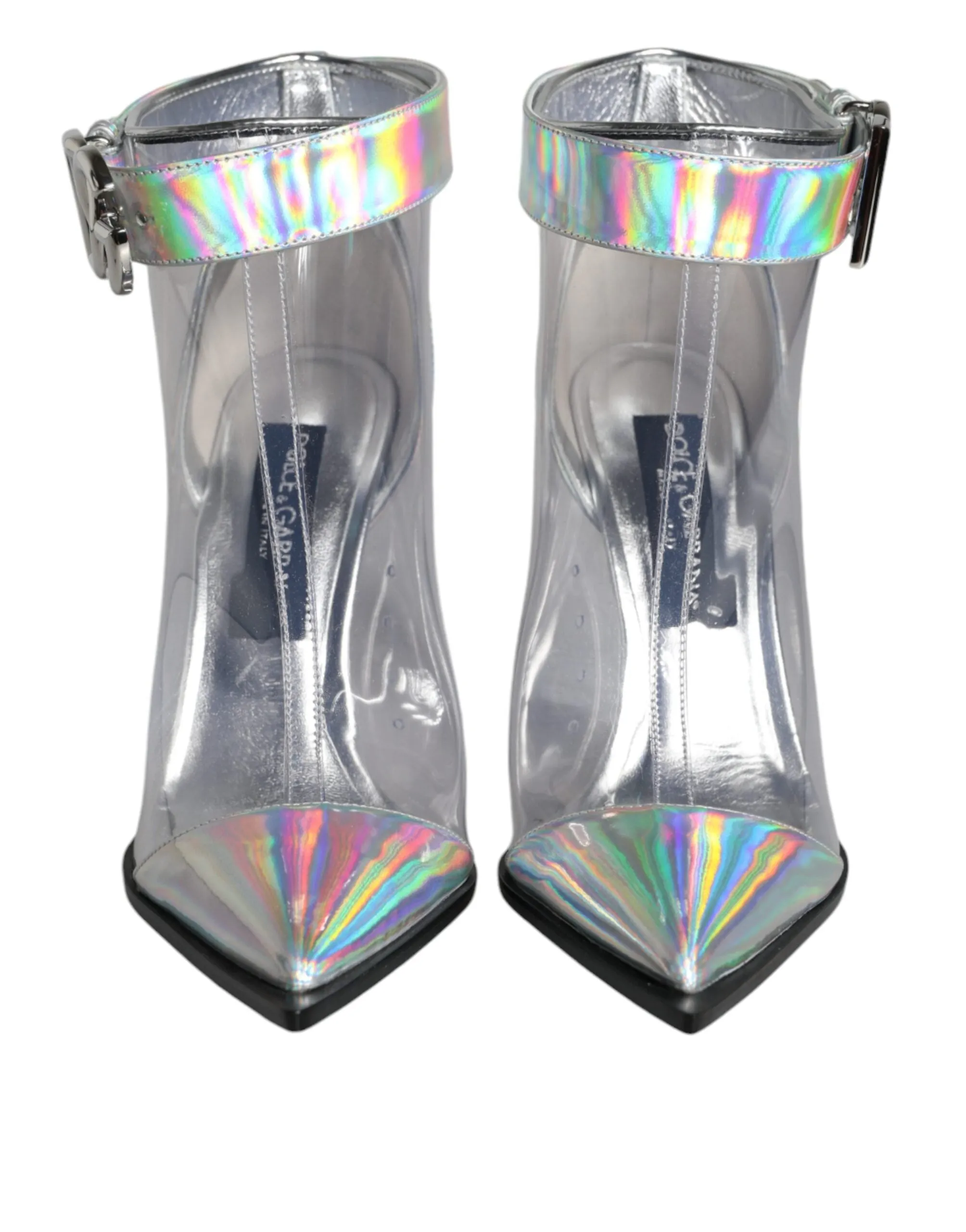 Dolce & Gabbana 105mm Silver Iridescent Cardinale Boots
