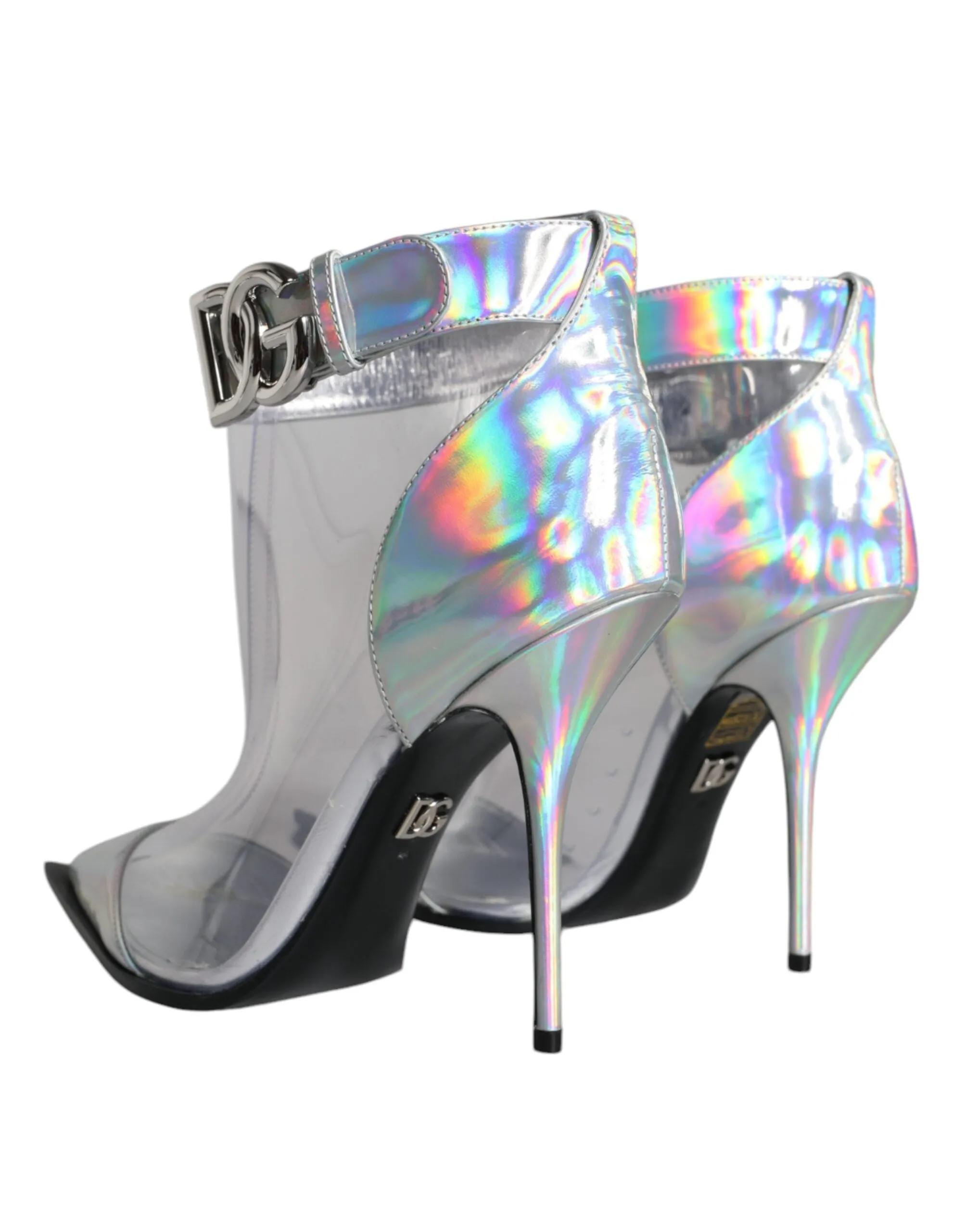 Dolce & Gabbana 105mm Silver Iridescent Cardinale Boots