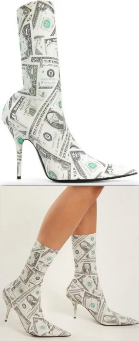Dollar Print Knife Boots