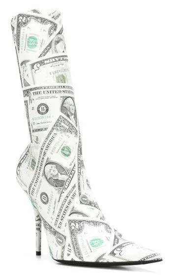 Dollar Print Knife Boots