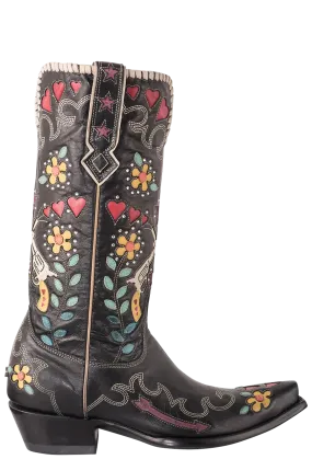 Double D Ranch by Old Gringo Goat Bandit Cowgirl Boots - Black