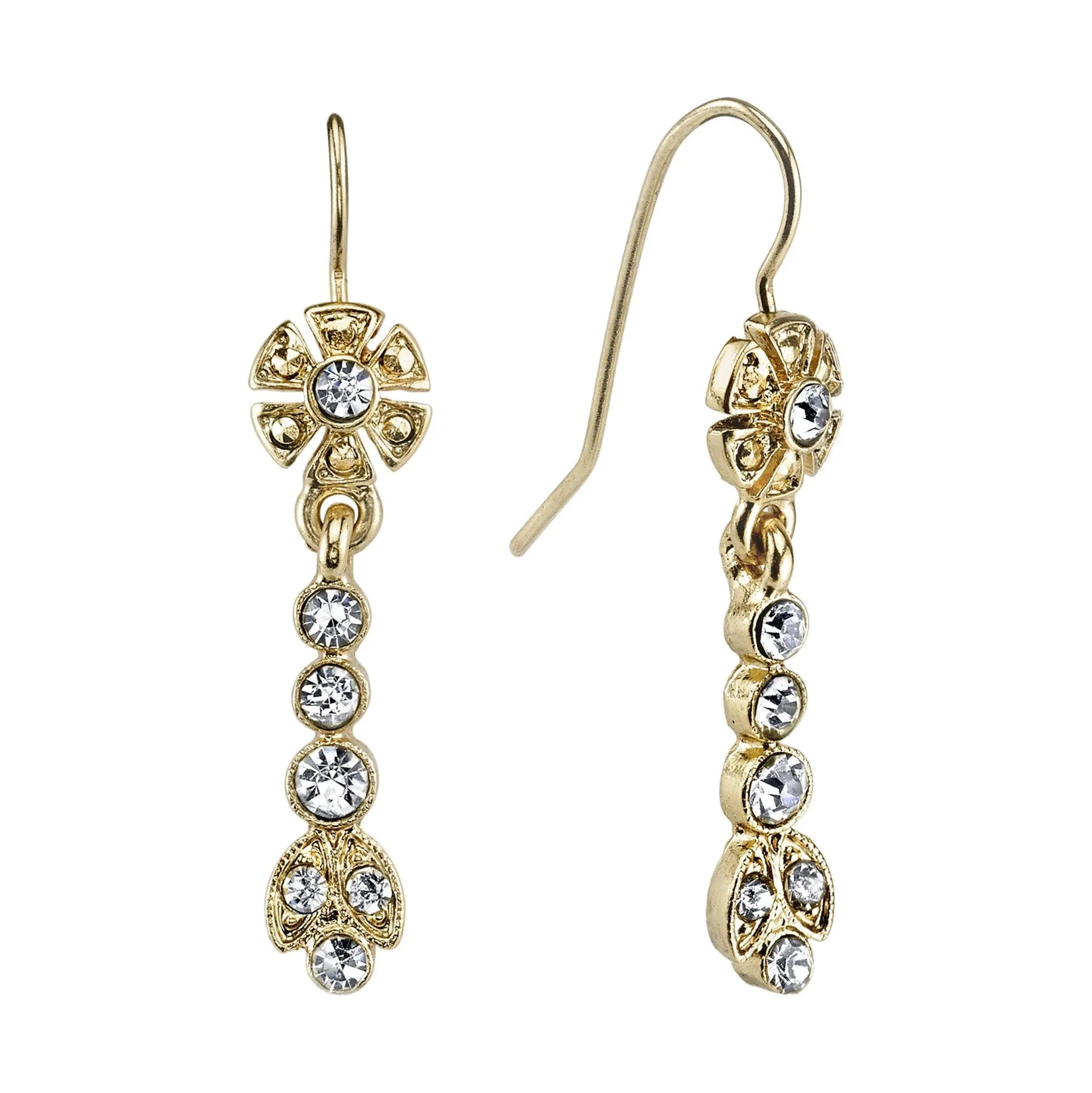 DOWNTON ABBEY CRYSTAL LINEAR DROP EARRINGS - SOLD OUT