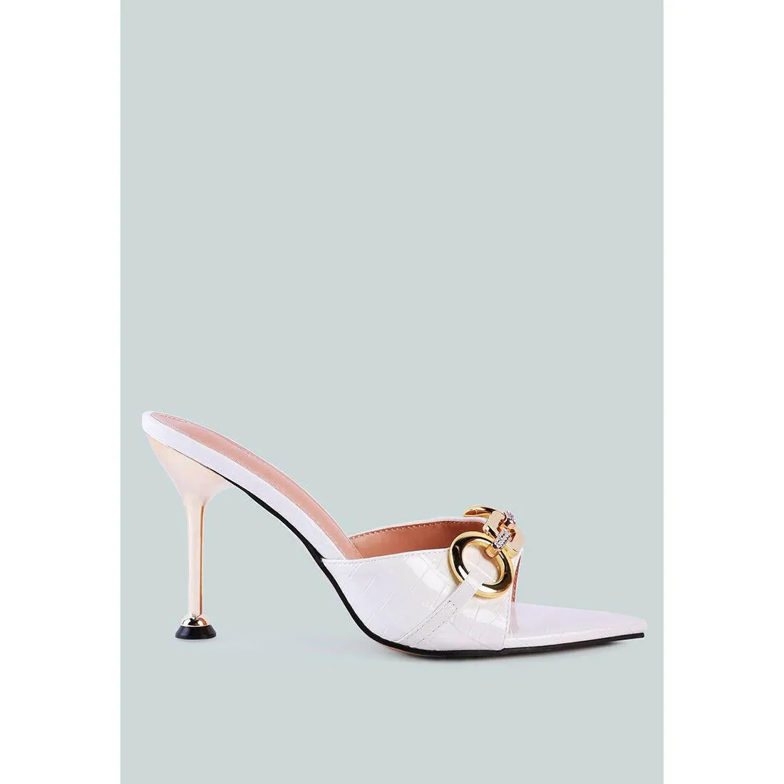 Drippin Hot Faux Croc Patent Sandals