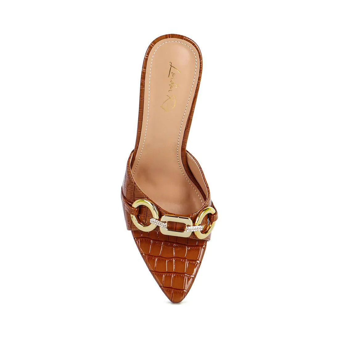 Drippin Hot Faux Croc Patent Sandals