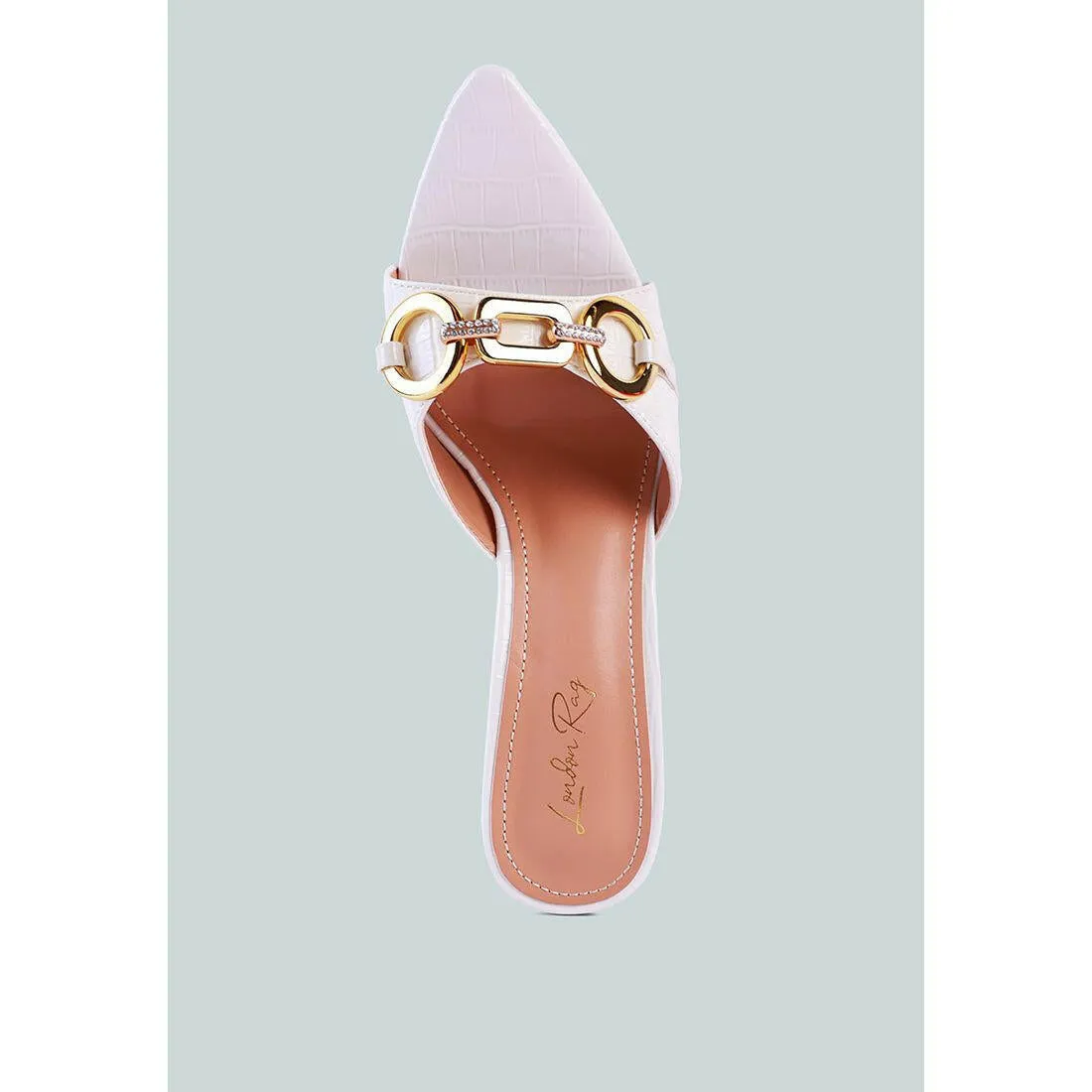 Drippin Hot Faux Croc Patent Sandals