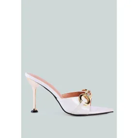 Drippin Hot Faux Croc Patent Sandals