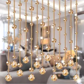 Elegant Crystal Beaded Room Divider Curtain for Luxurious Home Aesthetics